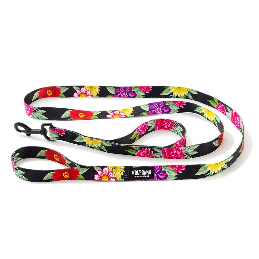 Dark Floral Dual Handle React Leash